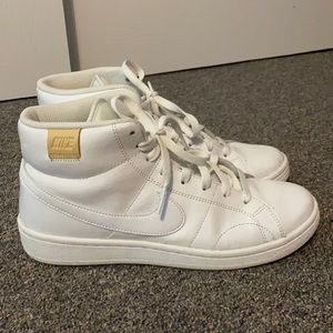 White Nike high tops